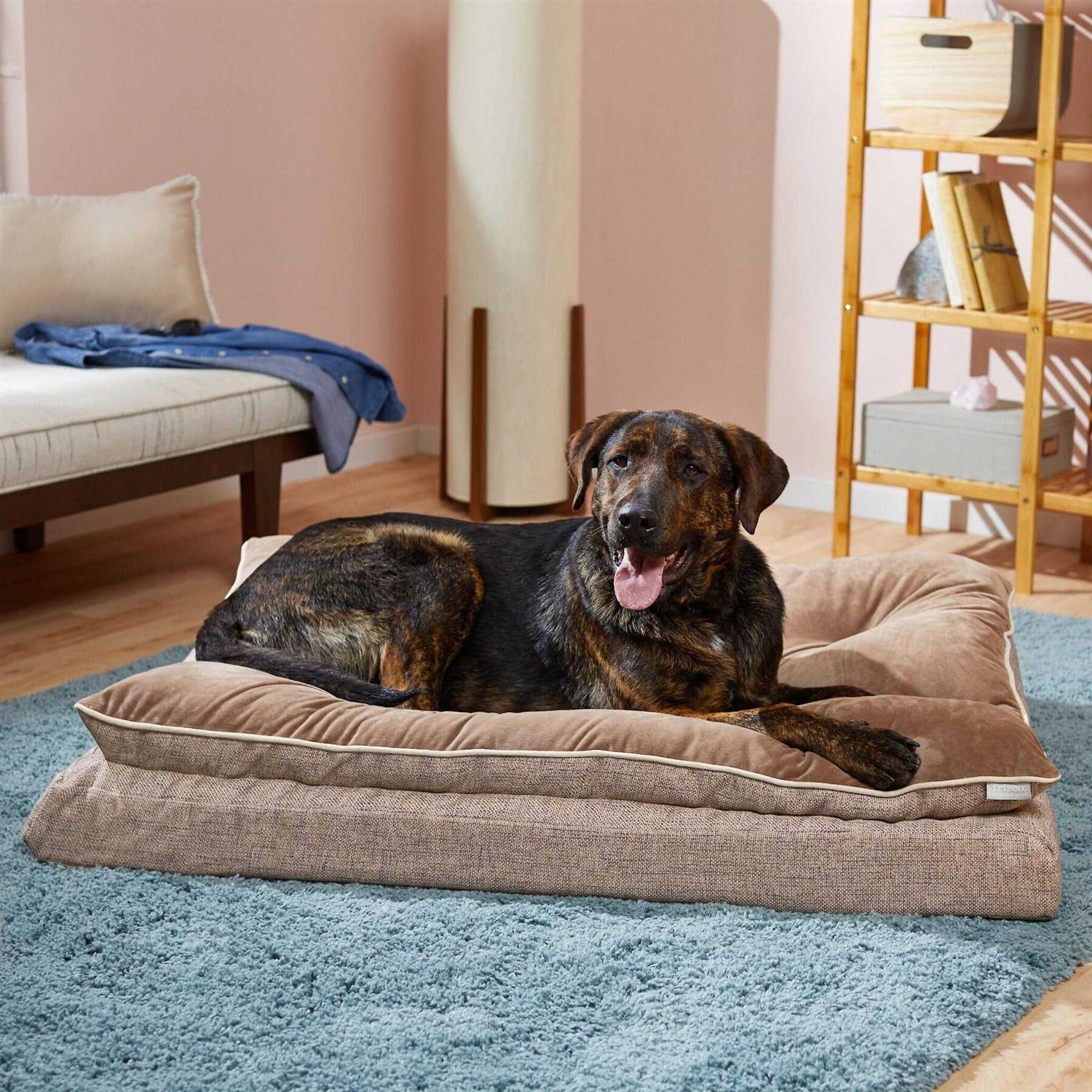 Frisco Plush Orthopedic Pillowtop Dog Bed w/Removable COVER - Healthber
