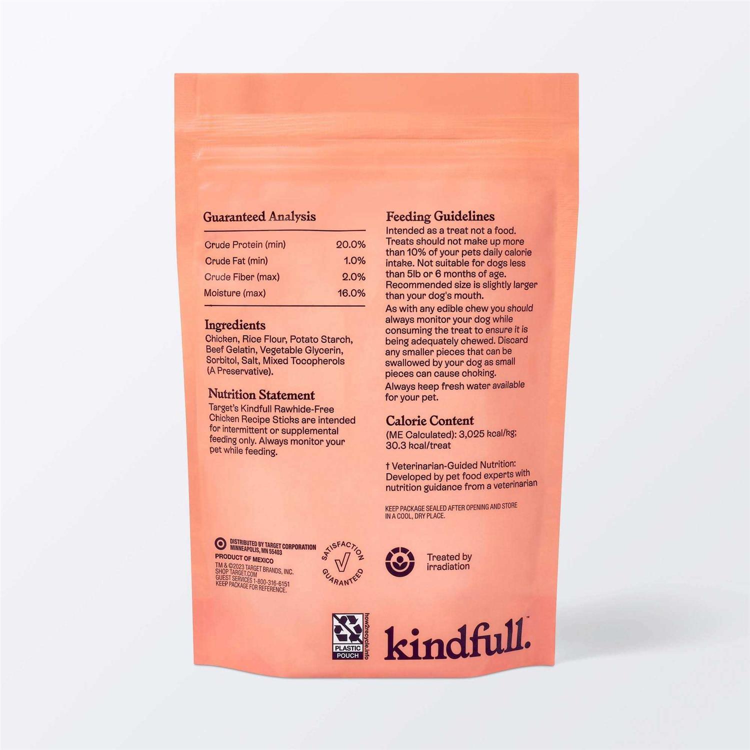 Kindfull Rawhide-Free Recipe Stick Dog Treat - Healthber
