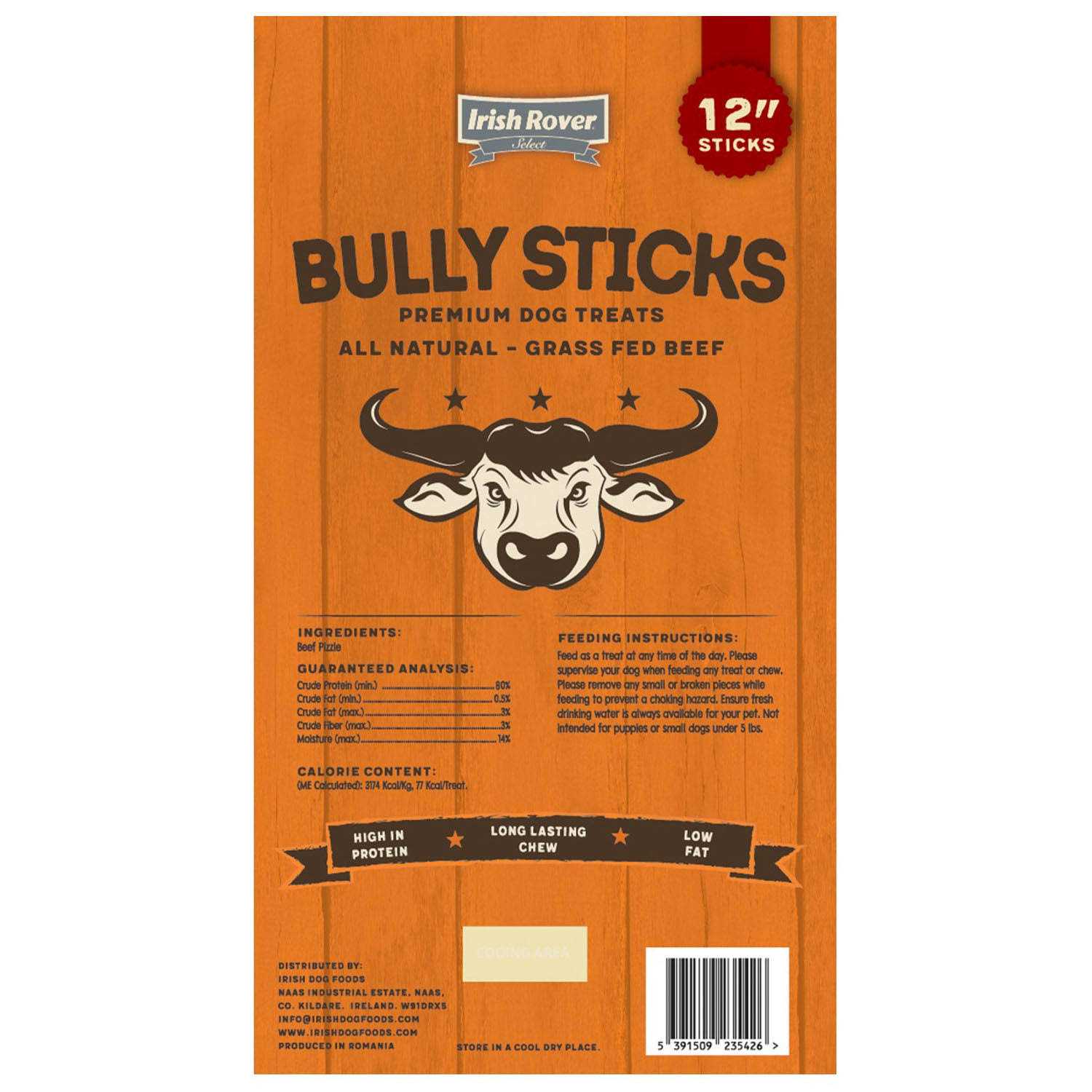 Irish Rover Beef Bully Sticks - Healthber