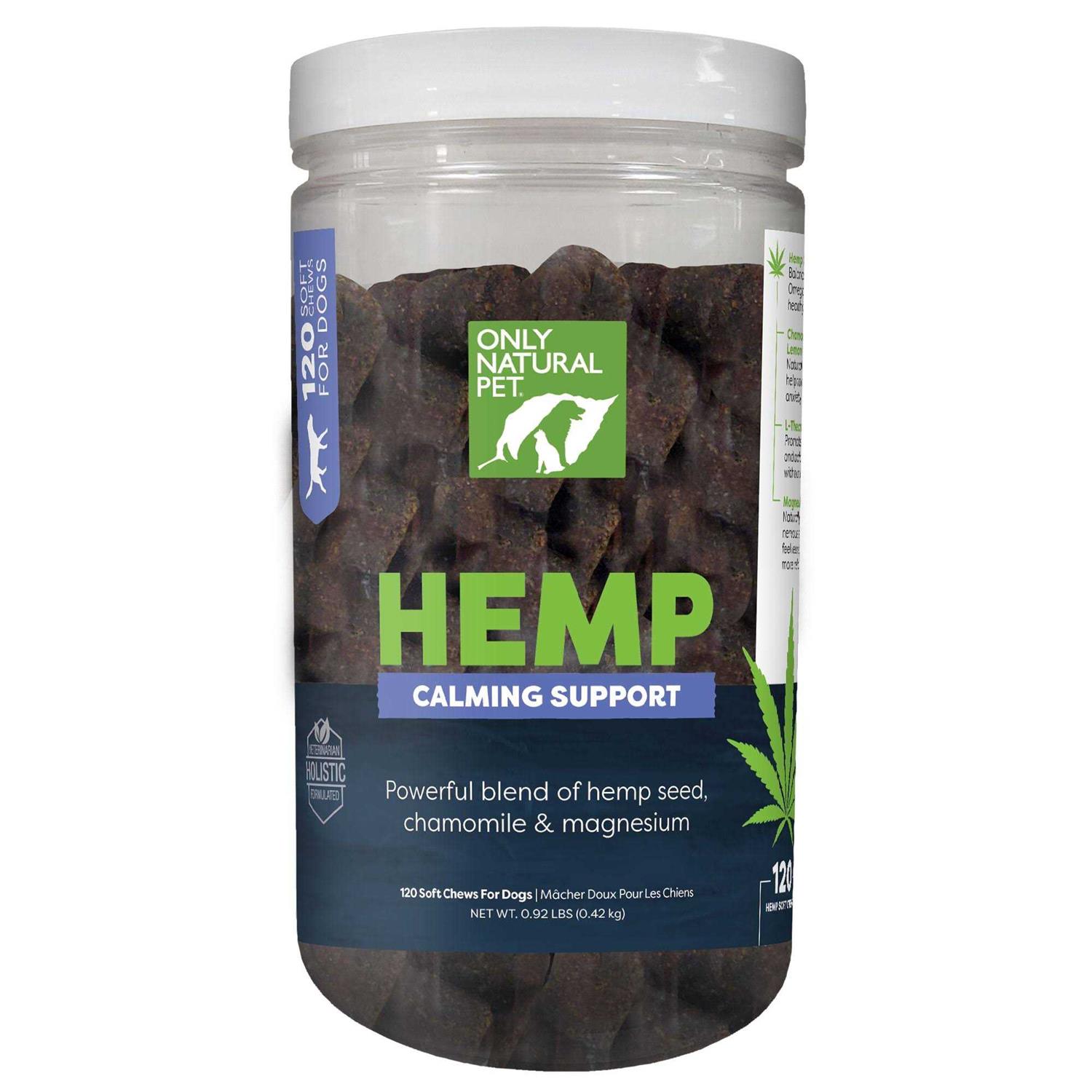 Only Natural Pet Hemp Calming Support Soft Dog Chews - Healthber