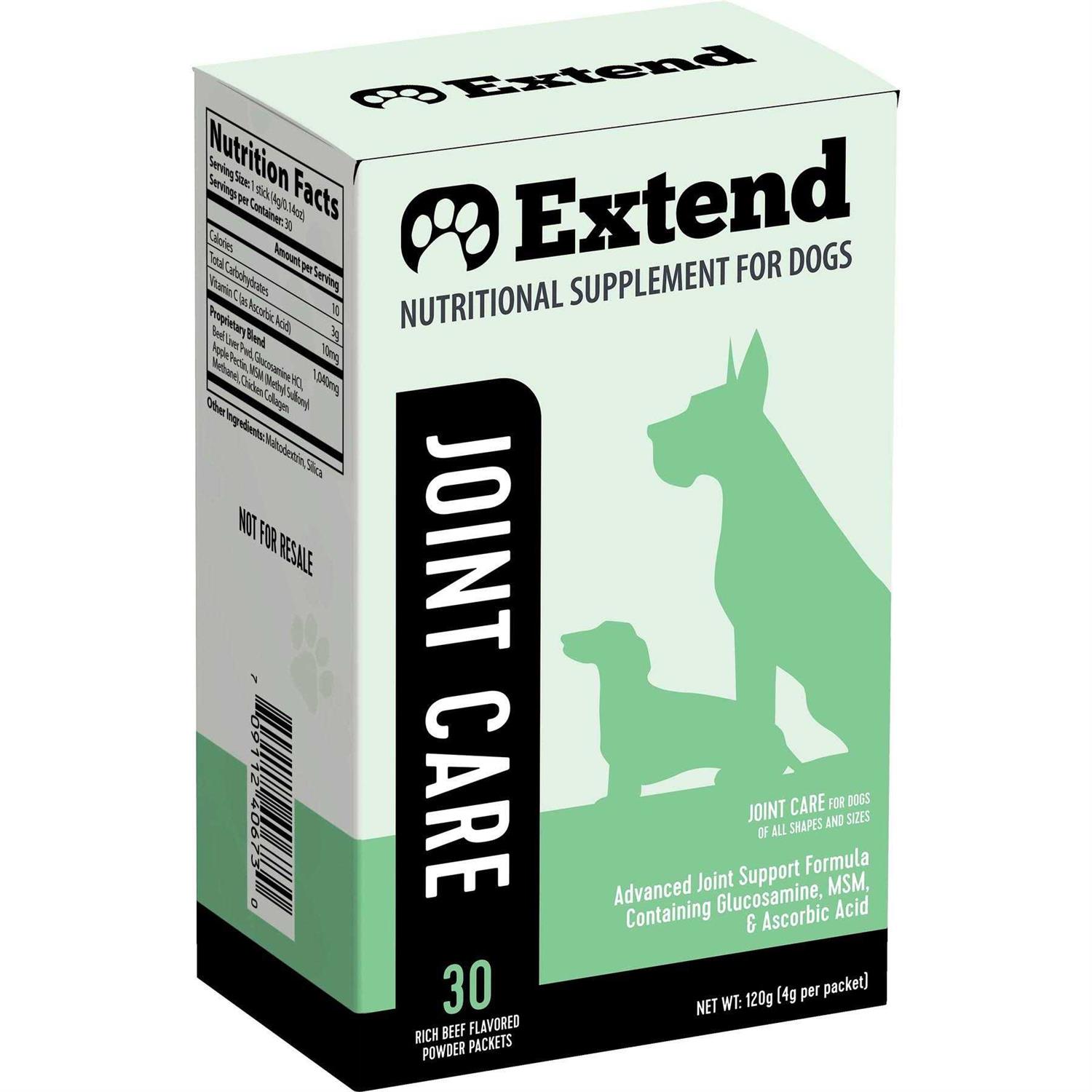 Extend Joint Care for Dogs 1 Month Supply Glucosamine for Dogs with MSM & Ascorbic Acid - Healthber