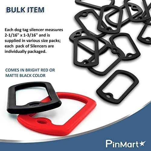 PinMart Military Dog Tag Silencer Silicone Rubber ID Tag Protector - Healthber