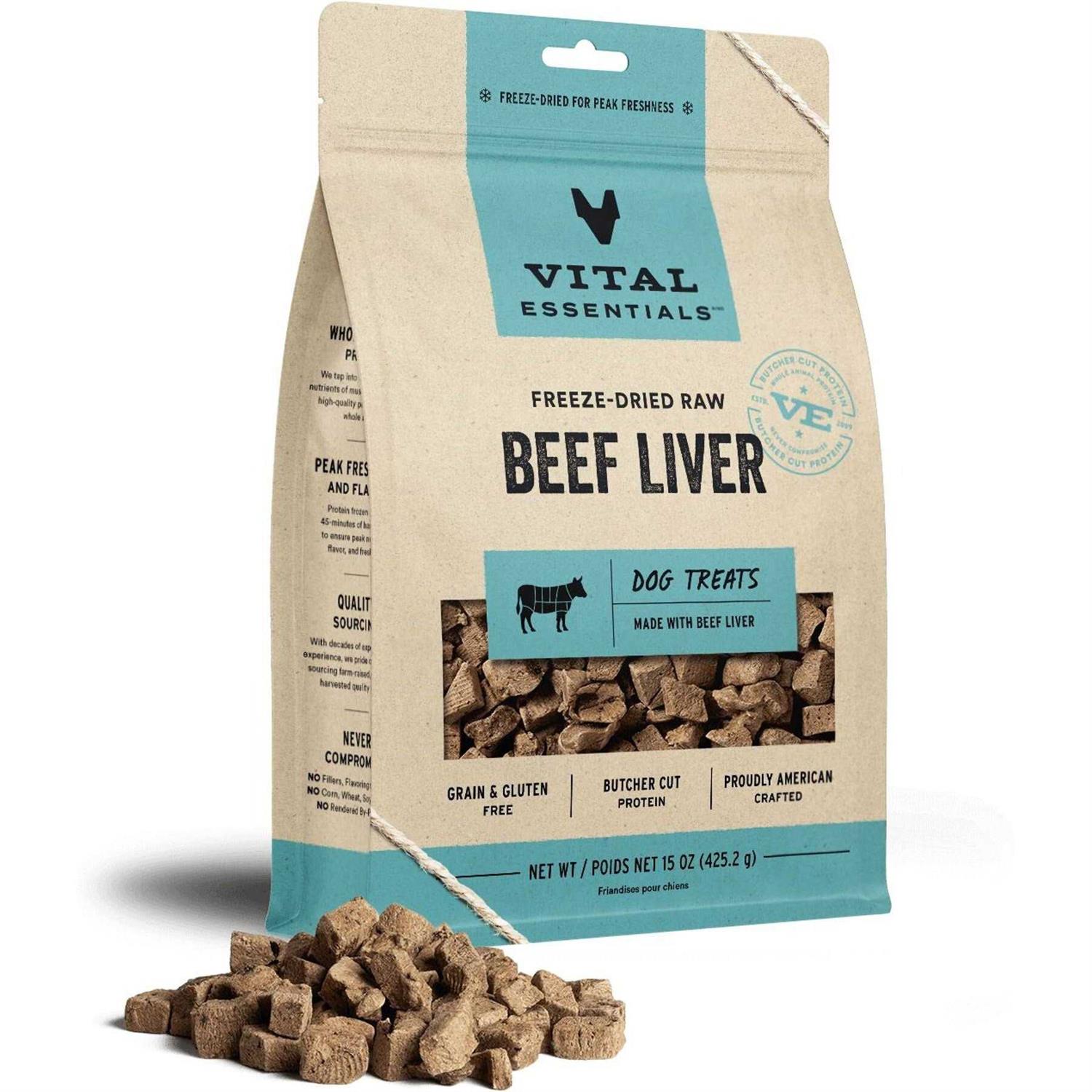 Vital Essentials Beef Liver Freeze-Dried Dog Treats - Healthber