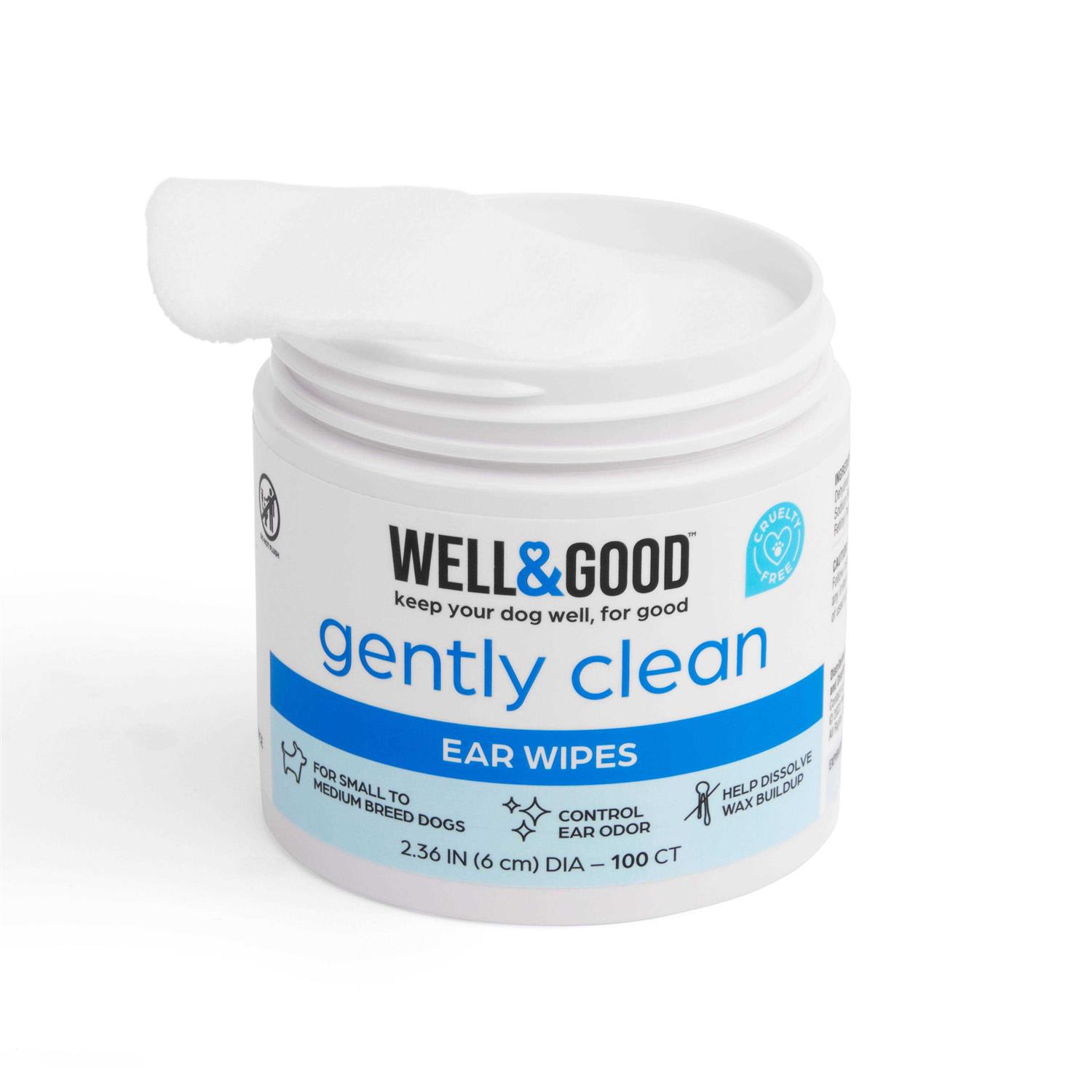 Well & Good Small Dog Ear Wipes - Healthber