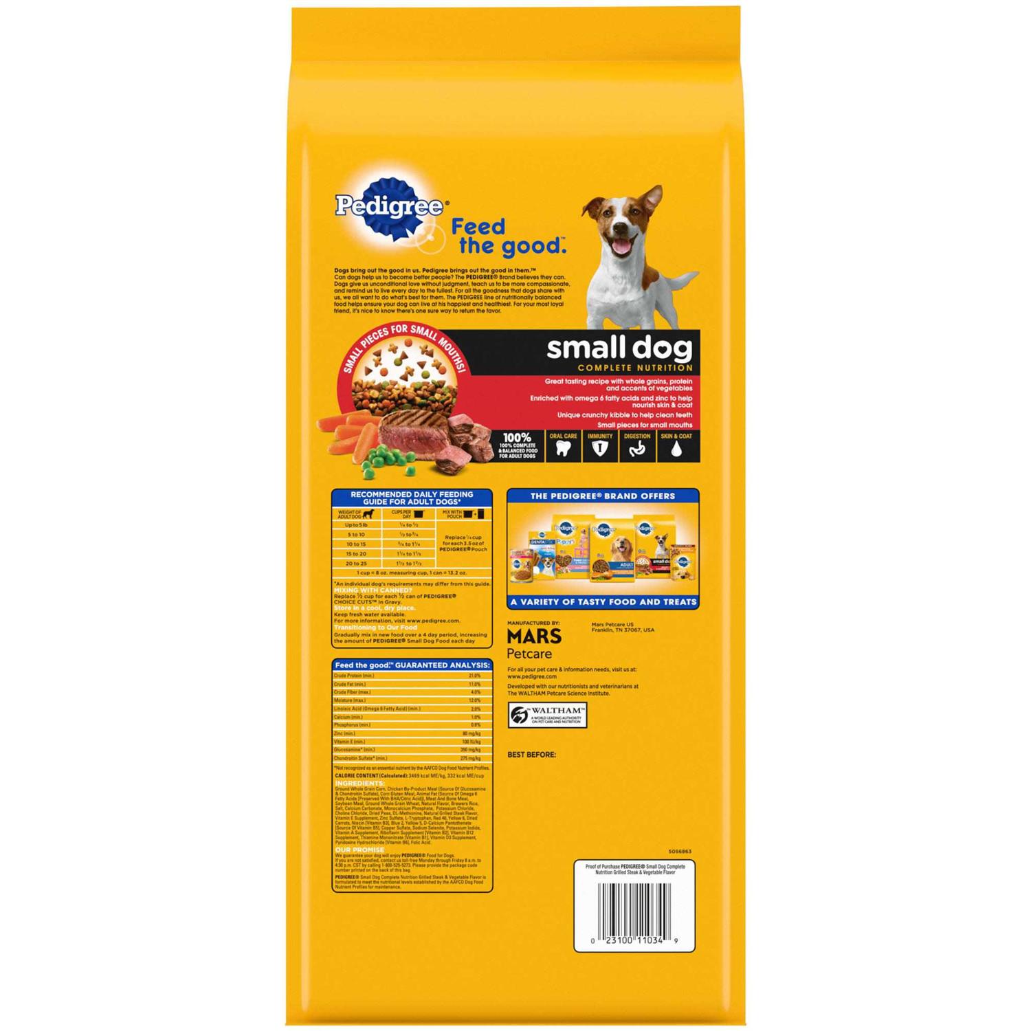 Pedigree Complete Nutrition Small Adult Dry Dog Food - Healthber
