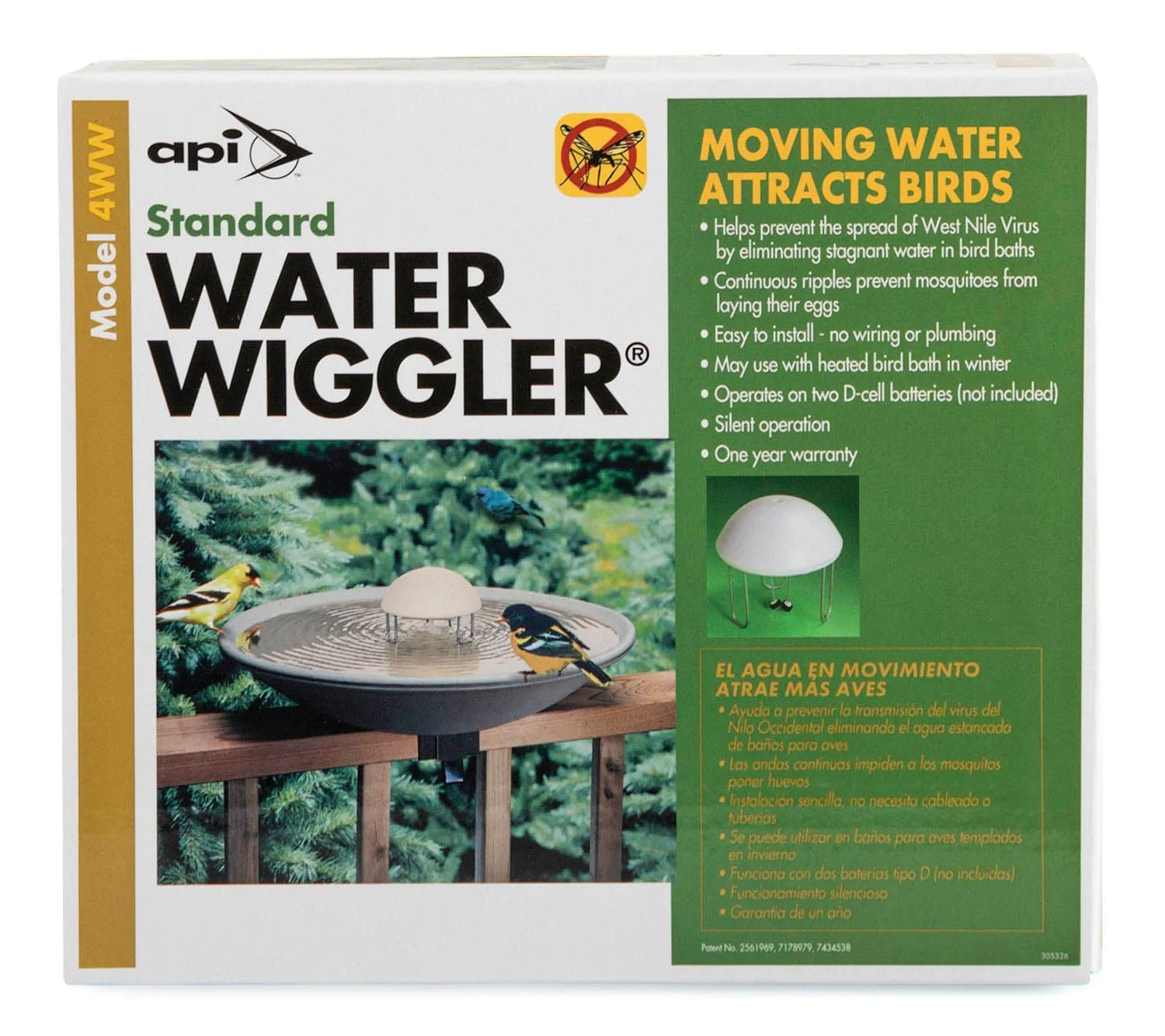 Standard Water Wiggler Bird Bath Water Agitator - Healthber