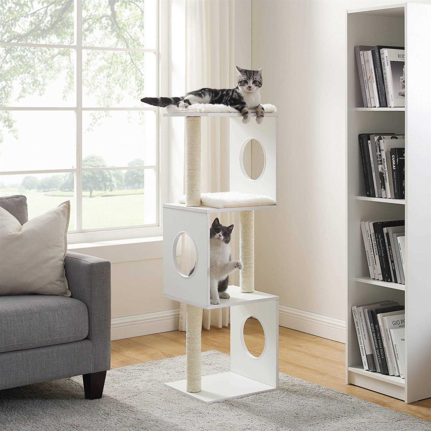 Sam’s Pets Sheree 50 White Cat Tree - Healthber