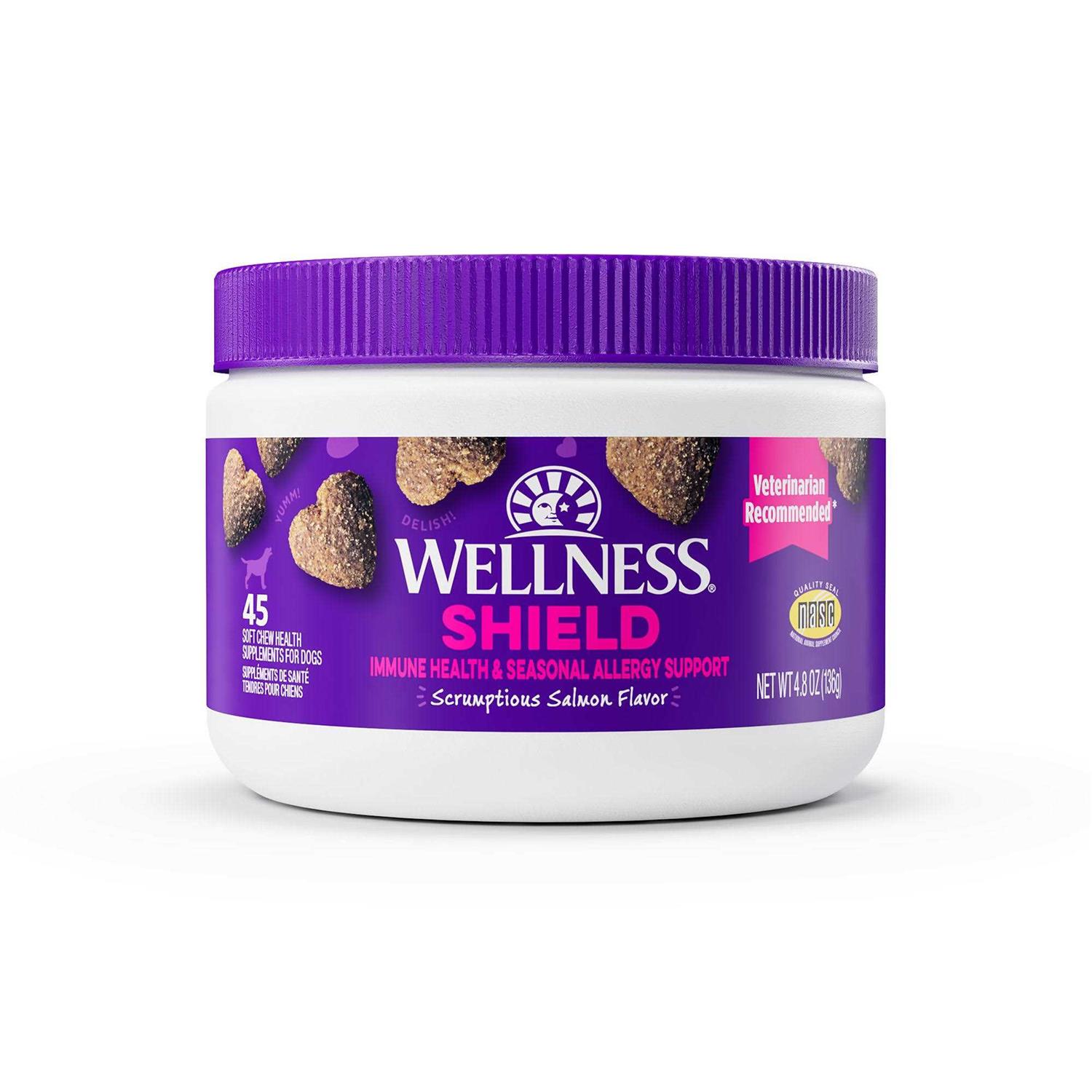 Wellness Salmon Flavored Soft Chew Immune & Allergy Supplements for Dogs - Healthber