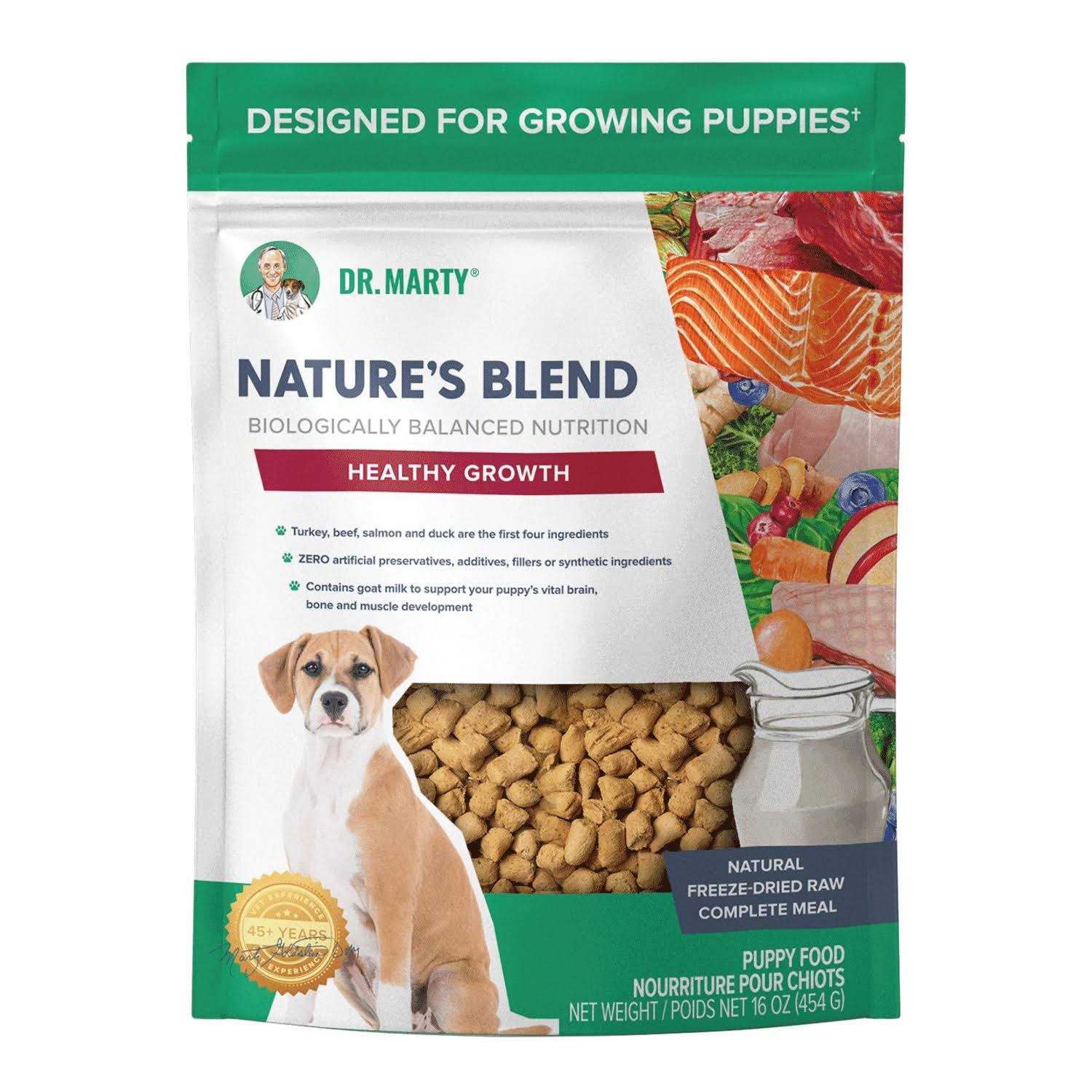 Dr. Marty Nature’s Blend Healthy Growth Freeze Dried Raw Dog Food - Healthber
