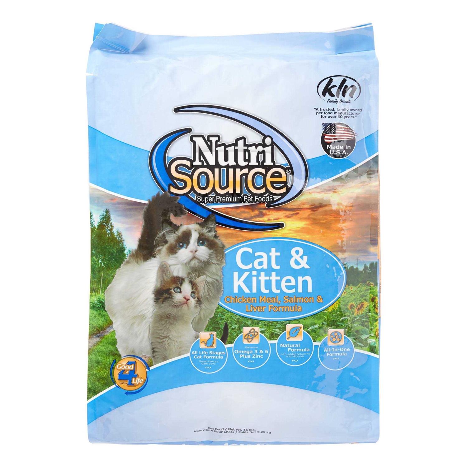 NutriSource Chicken/Salmon/Liver Dry Cat & Kitten Food - Healthber