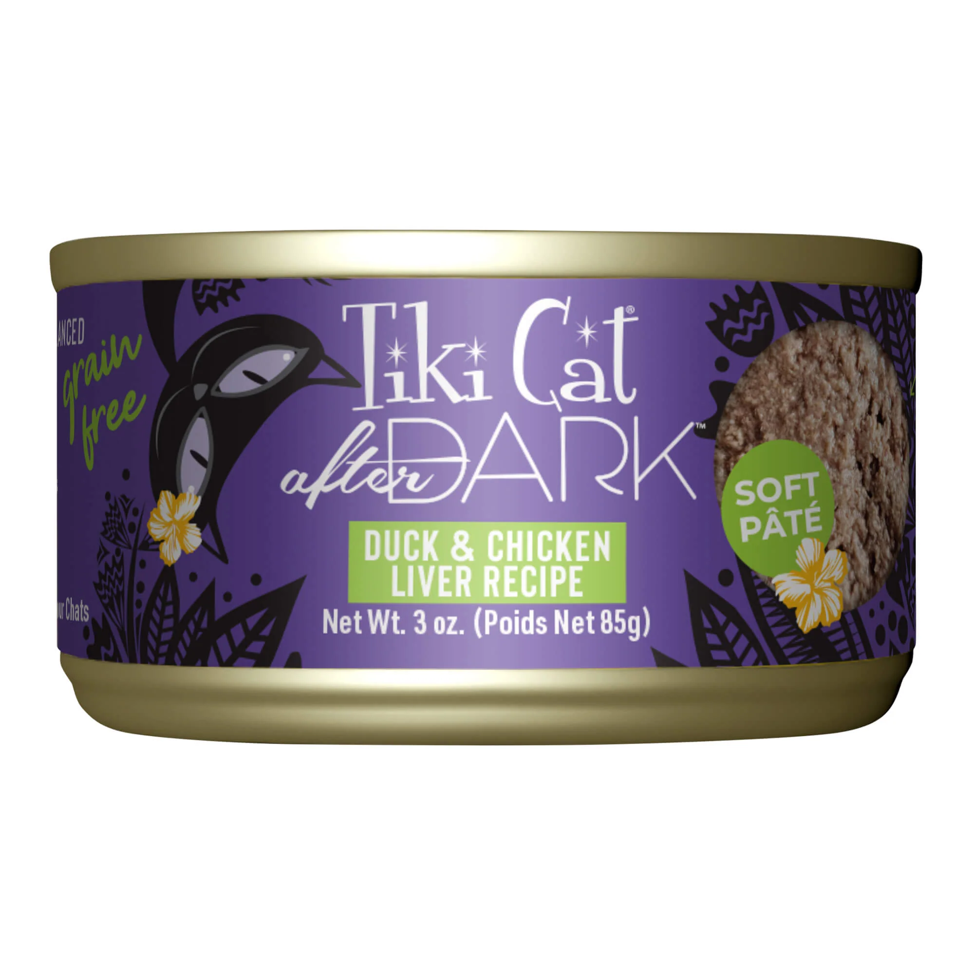 Tiki Cat After Dark Pate Wet Cat Food, Duck & Chicken Liver, 3 oz Cans, 12 ct - Healthber