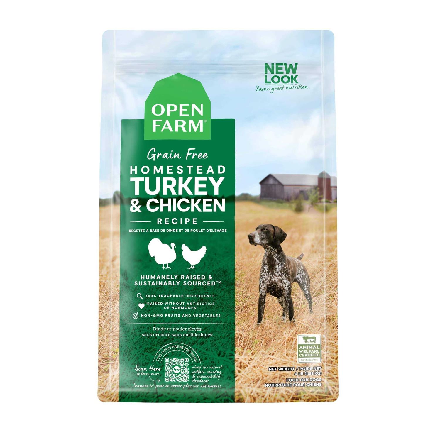 Open Farm Grain Free Homestead Turkey & Chicken Dry Dog Food - Healthber