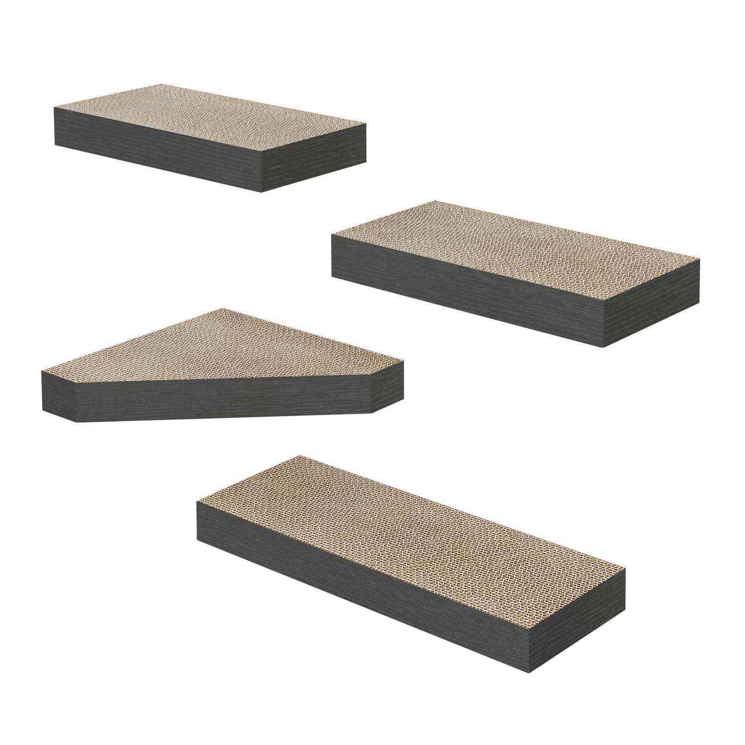 Way Basics Cat Scratcher Floating Shelf Combo - Healthber
