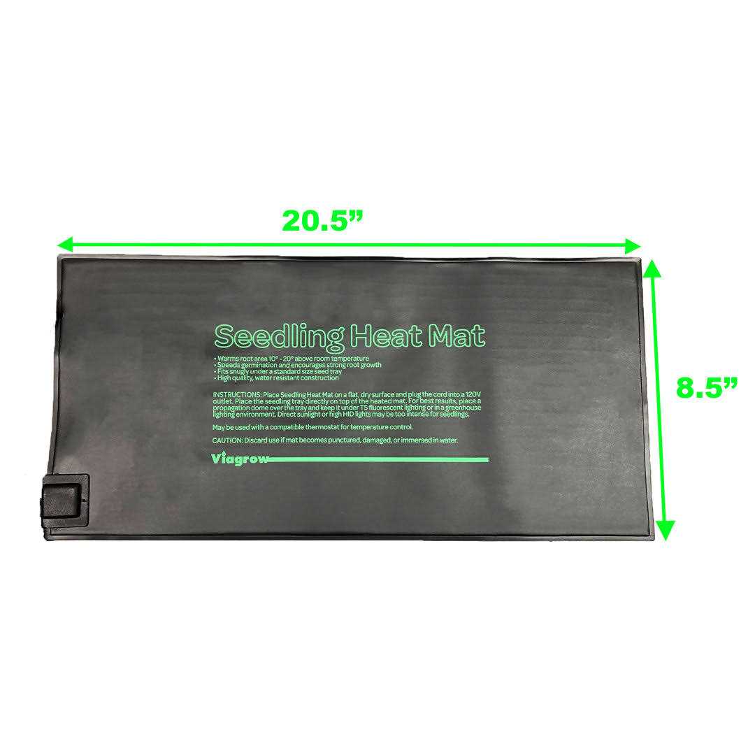 Viagrow 20.5 in. x 8.5 in. Seed Propagating Seedling Heat Mat - Healthber