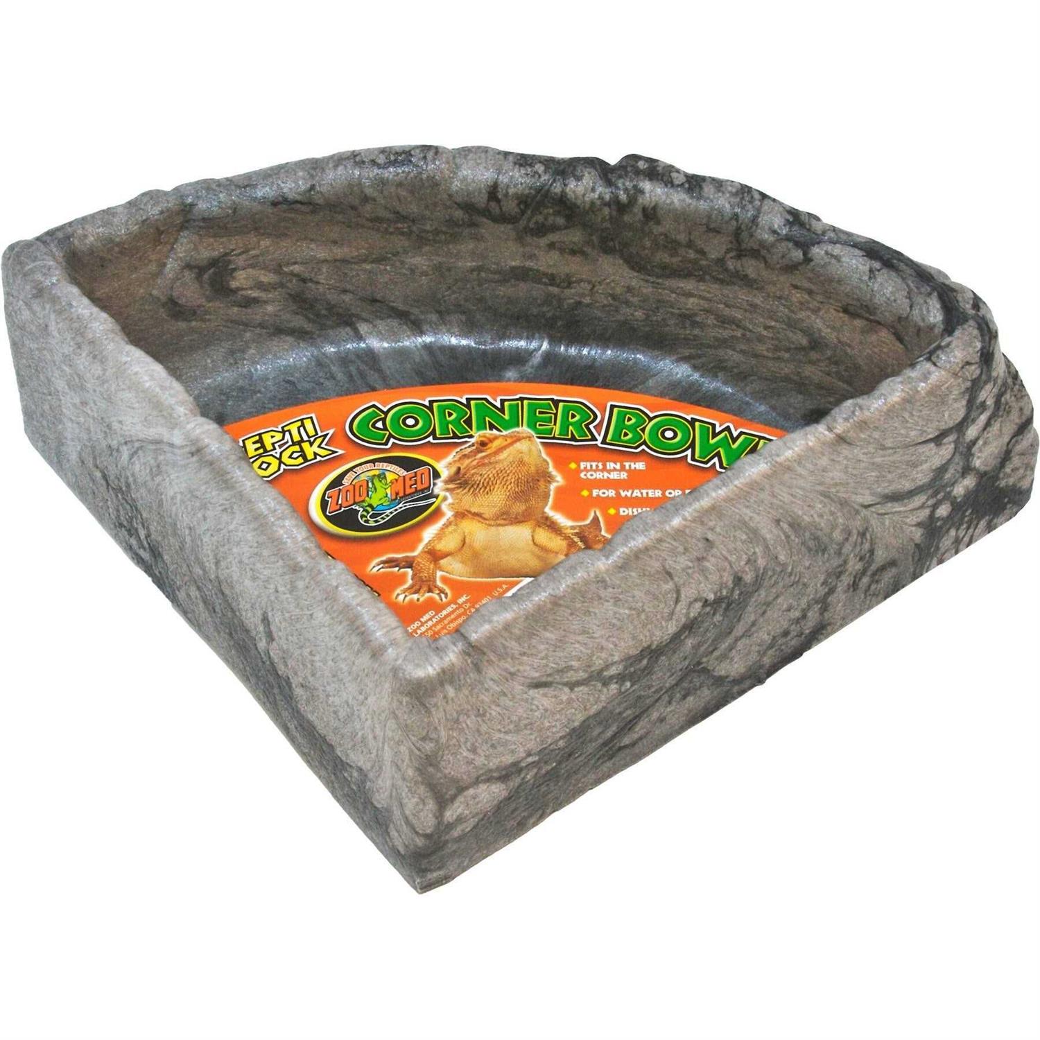Zoo Med Repti Rock Corner Bowl - Healthber