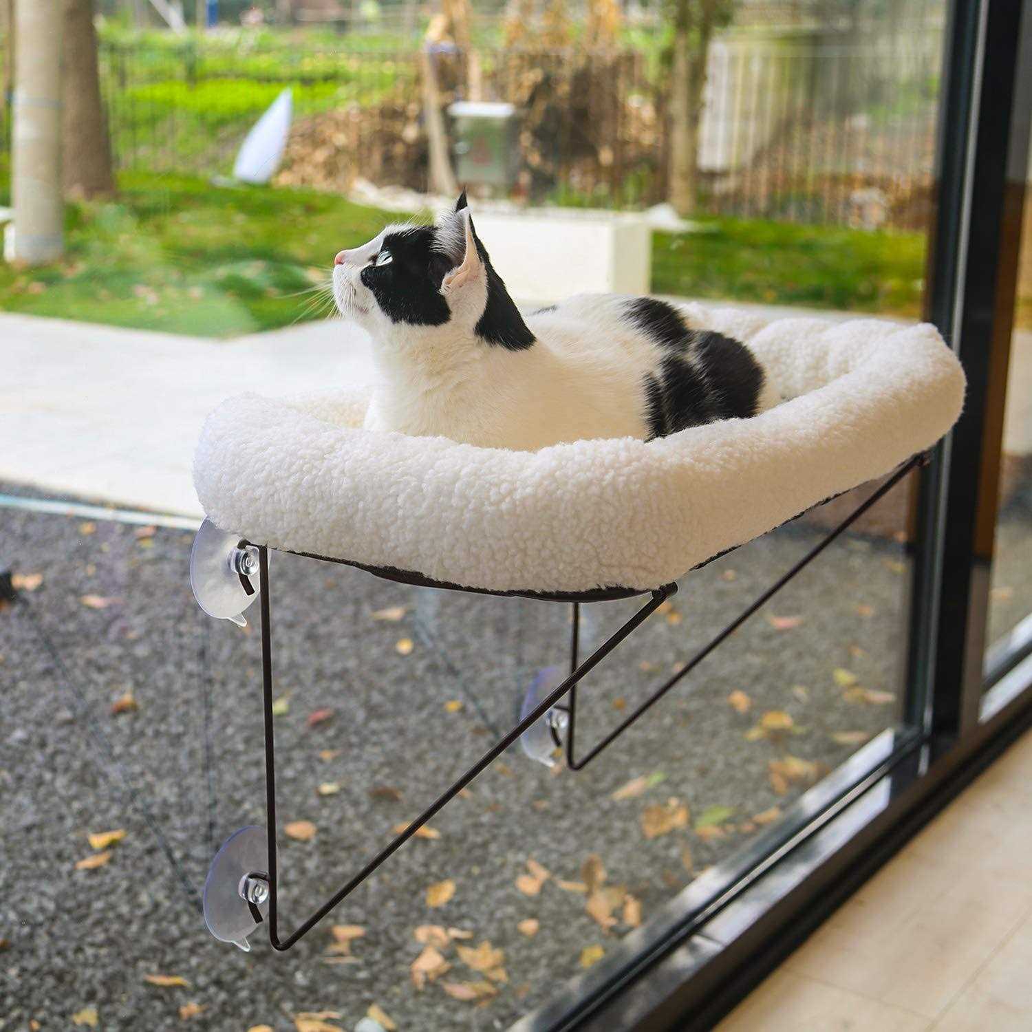 Zakkart Cat Window Perch 100% Metal Supported from Below - Healthber