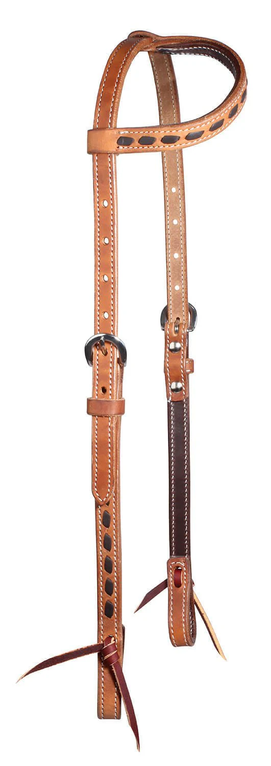 Professional's Choice Buckstitch Harness Leather One Ear Headstall - Healthber
