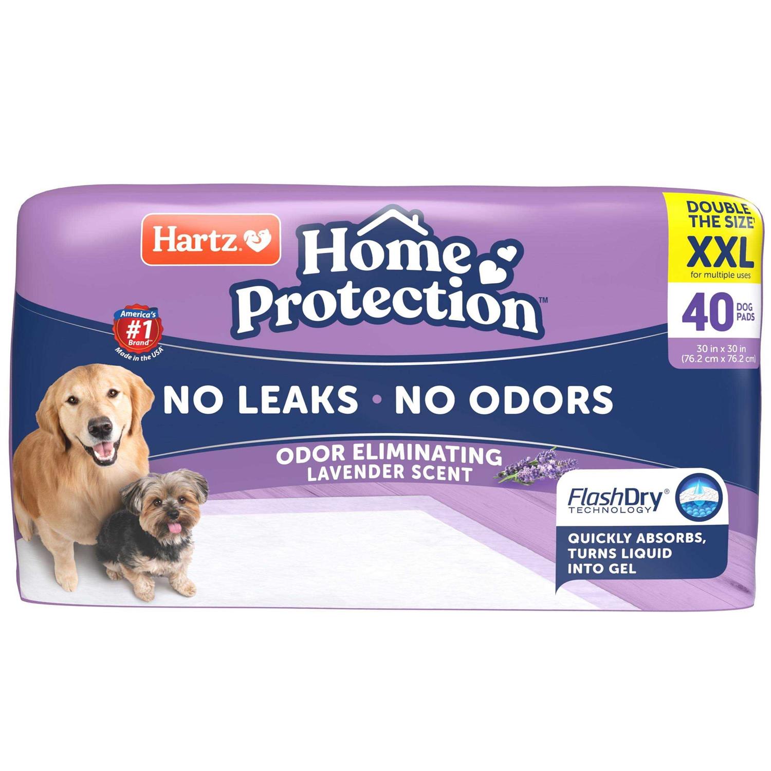 Hartz Home Protection Lavender Scent Odor Eliminating Dog Pads - Healthber