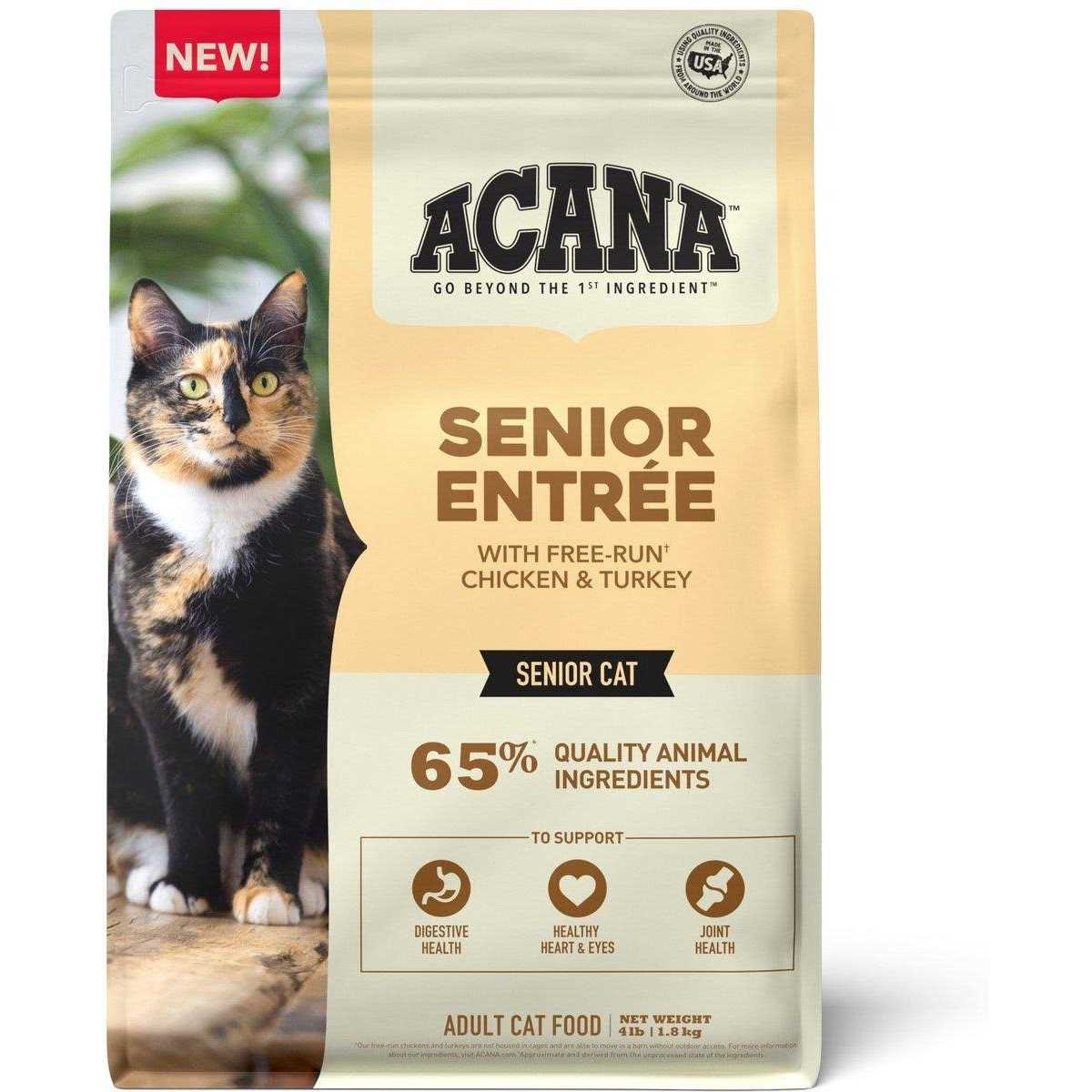 ACANA Senior Entree Chicken, Turkey Dry Cat Food - Healthber