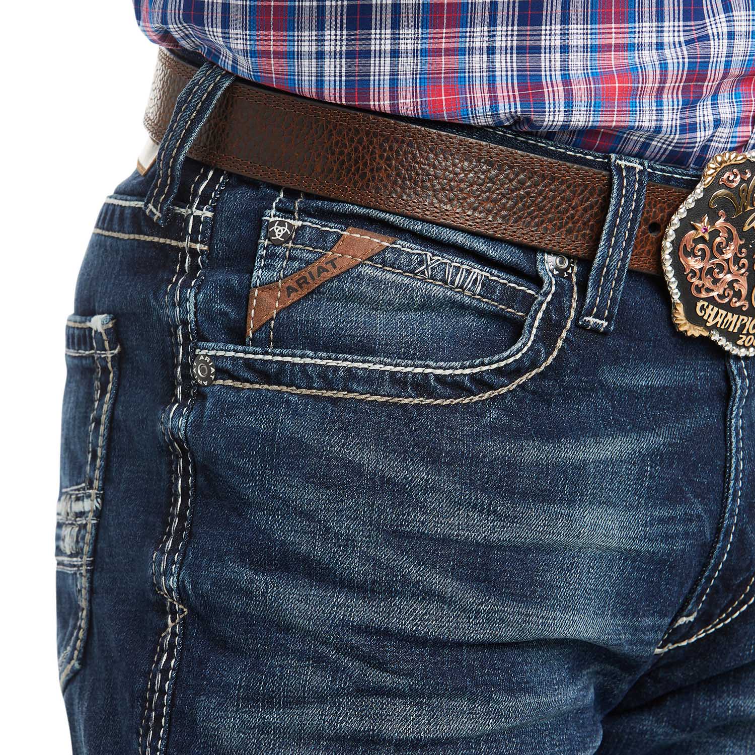 Ariat Men's M4 Low Rise Stretch Adkins Boot Cut Jean - Healthber