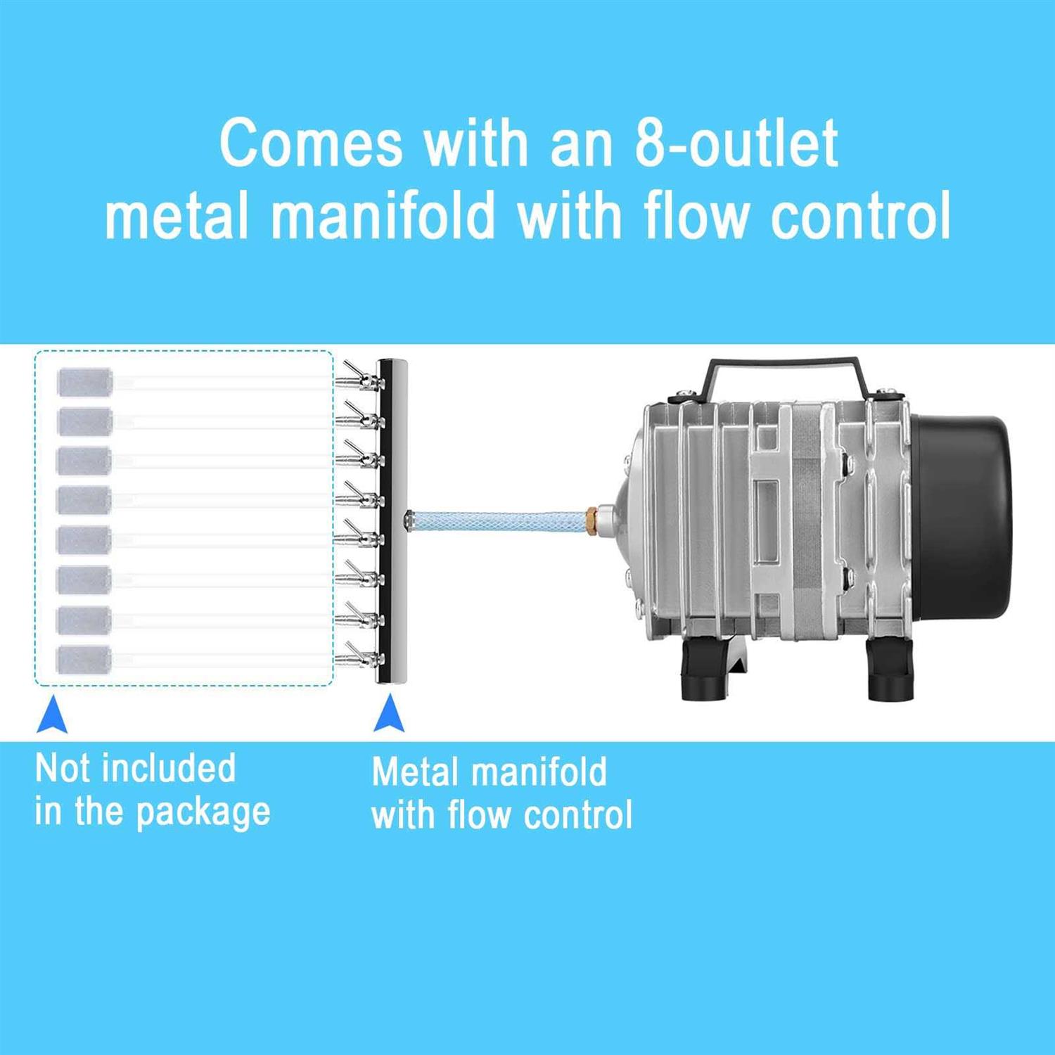 Aquarium Air Pump AquaMiracle Air Pump for Fish Tank Hydroponic Air Pump - Healthber