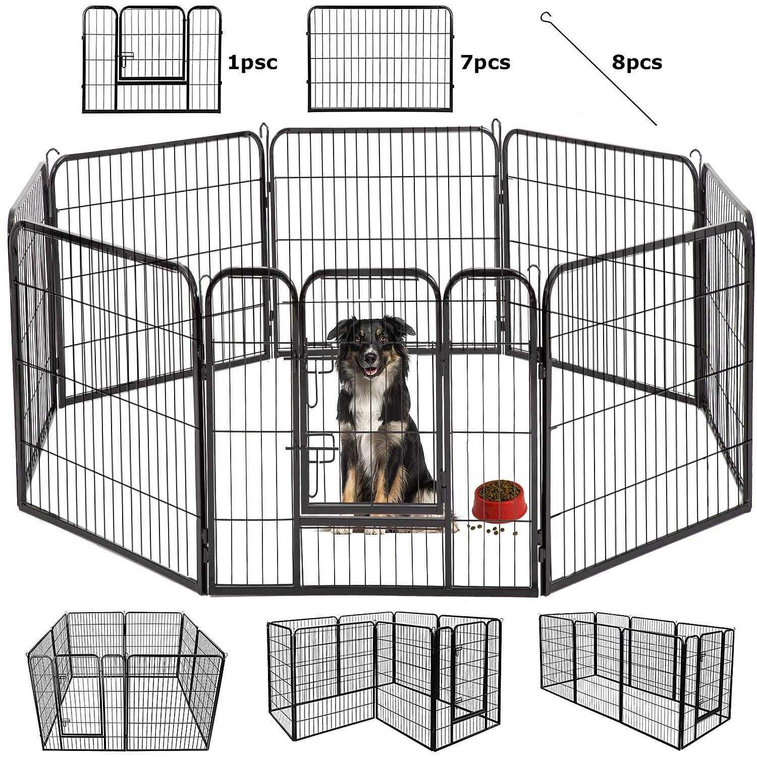 Bestpet Heavy Duty Pet Playpen Dog Exercise Pen Cat Fence - Healthber