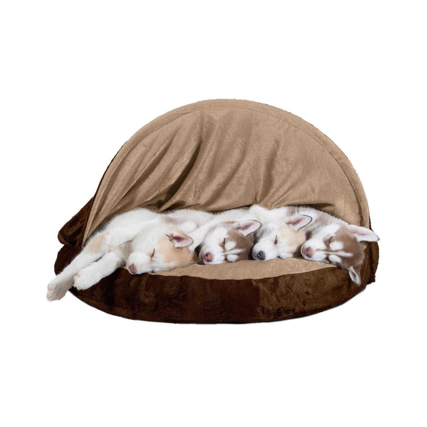 FurHaven Faux Sheepskin Snuggery Orthopedic Pet Dog Bed - Healthber