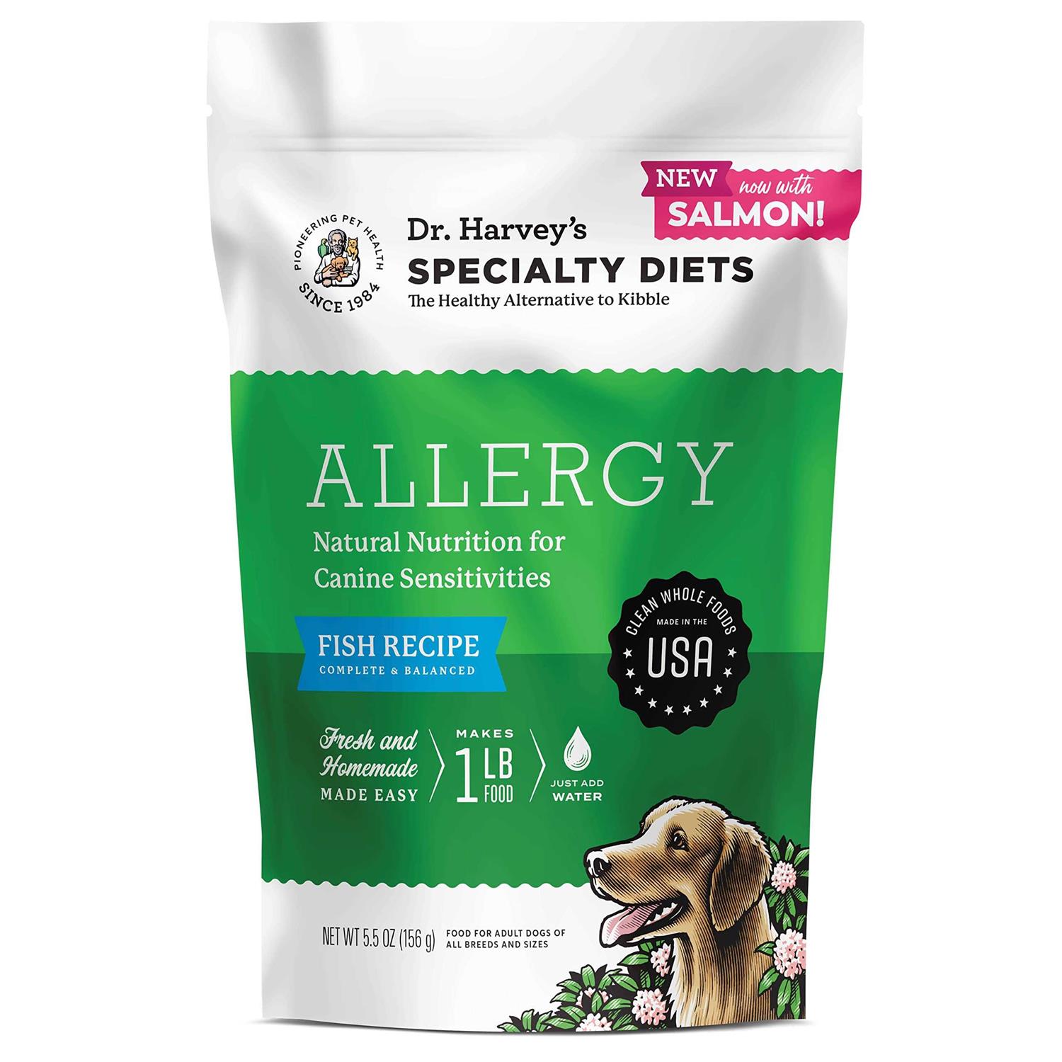 Dr. Harvey’s Specialty Diet Allergy Salmon Recipe, Human Grade Dog Food for Dogs with Sensitivities and Allergies - Healthber