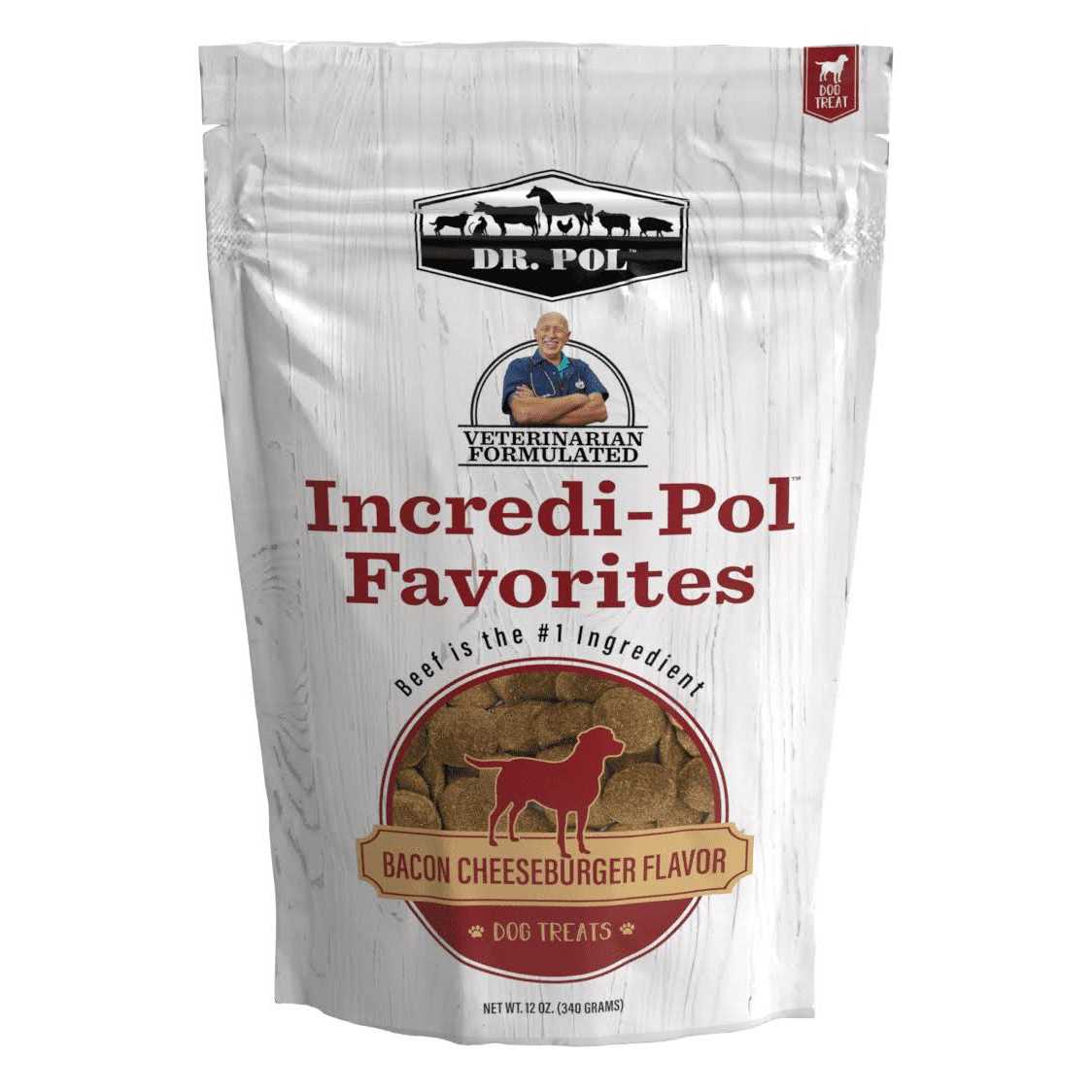 Dr. Pol Incredi-Pol Favorites Bacon Cheeseburger Flavor Crunchy Dog Treats - Healthber
