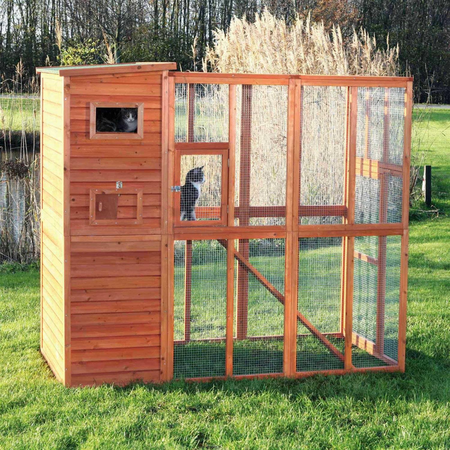 Trixie Wooden Outdoor Cat Run - Healthber