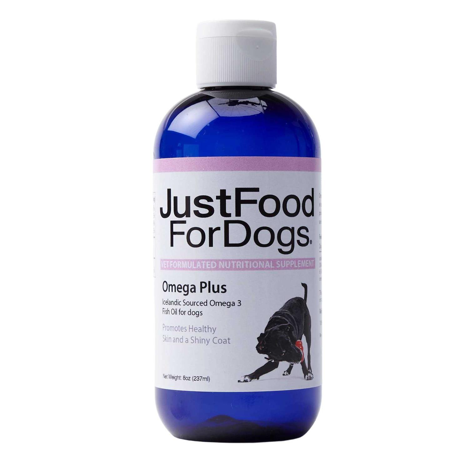 JustFoodForDogs Omega Plus Fish Oil for Dogs Supports Healthy Joints - Healthber