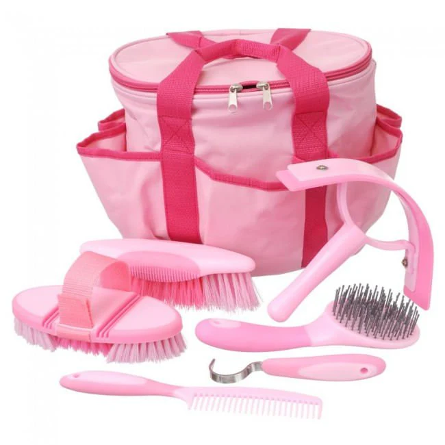 Great Grips 6 Piece Horse Grooming Kit with Bag - Healthber