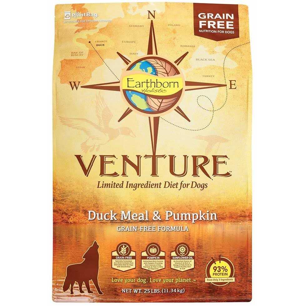 Earthborn Holistic Venture Duck Meal & Pumpkin Grain Free Dry Dog Food - Healthber