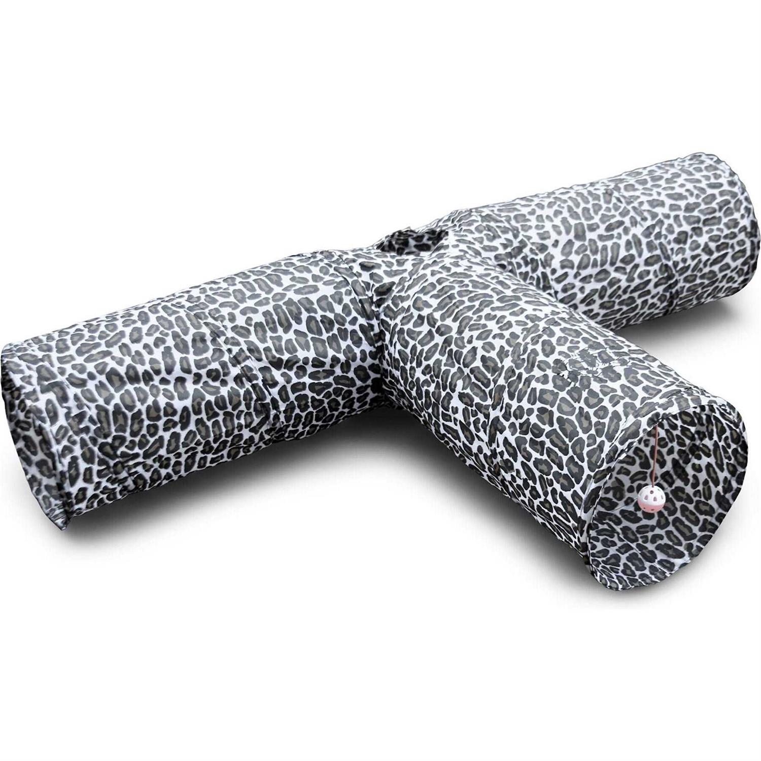 Feline Ruff Premium Way Cat Tunnel. Extra Large 12 Inch Diameter and Extra Long. A Big Collapsible Play Toy. Wide Pet Tunnel Tube - Healthber