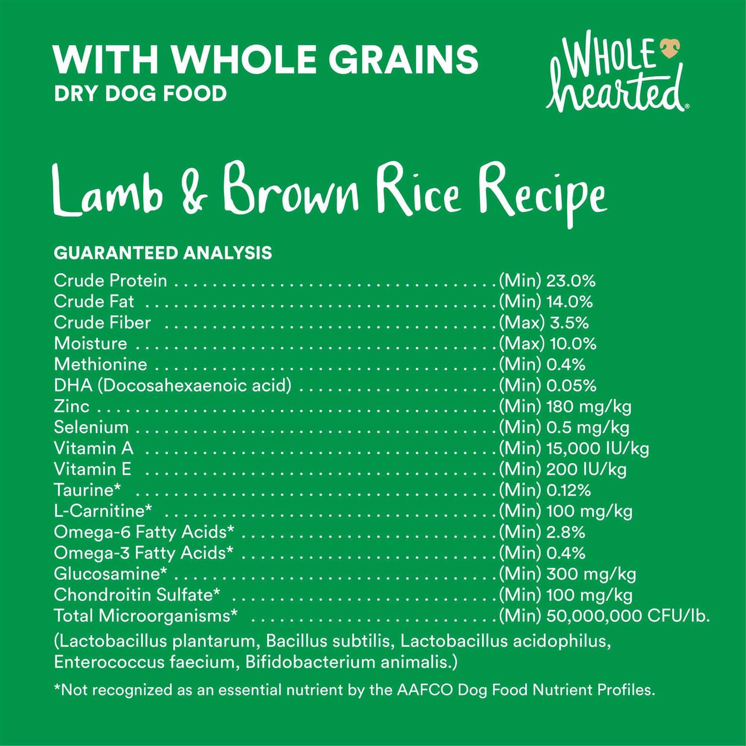 WholeHearted Lamb & Brown Rice Recipe with Whole Grains Dry Dog Food - Healthber