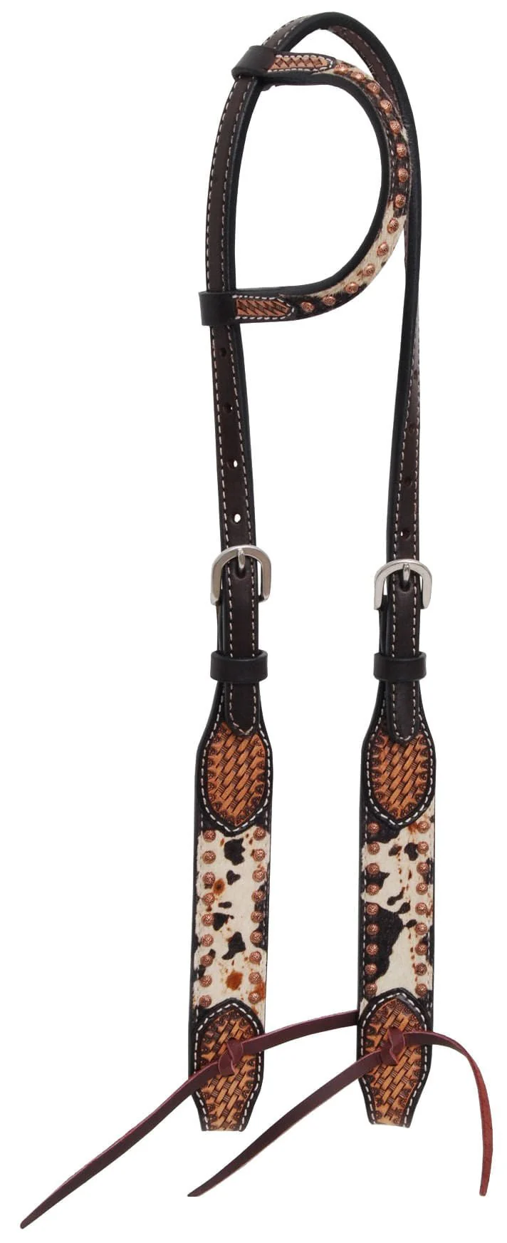 Rafter T Peppered Hide Single Ear Headstall - Healthber