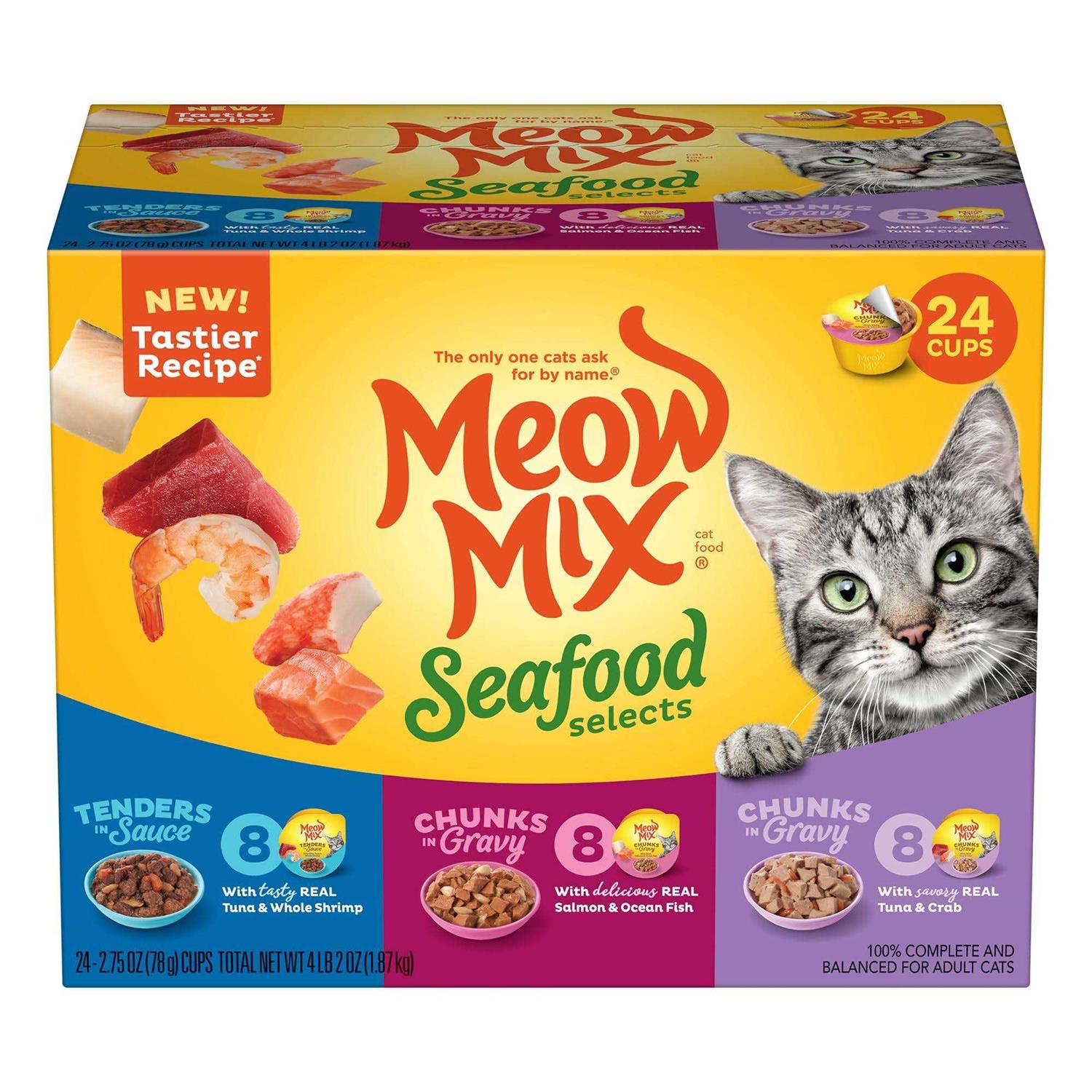 Meow Mix Cat Food Seafood Variety Pack - Healthber