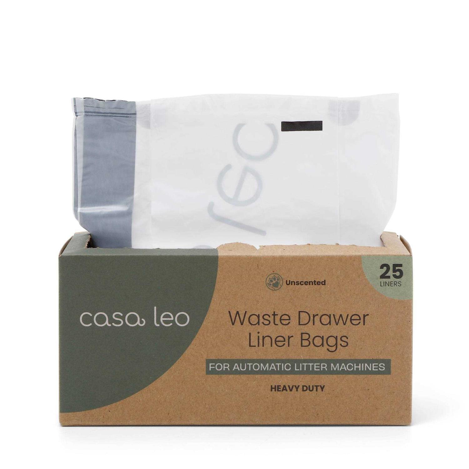 Casa Leo Leo’s Loo Drawstring Waste Drawer Liners for Automatic Self-Cleaning Litter Boxes - Healthber