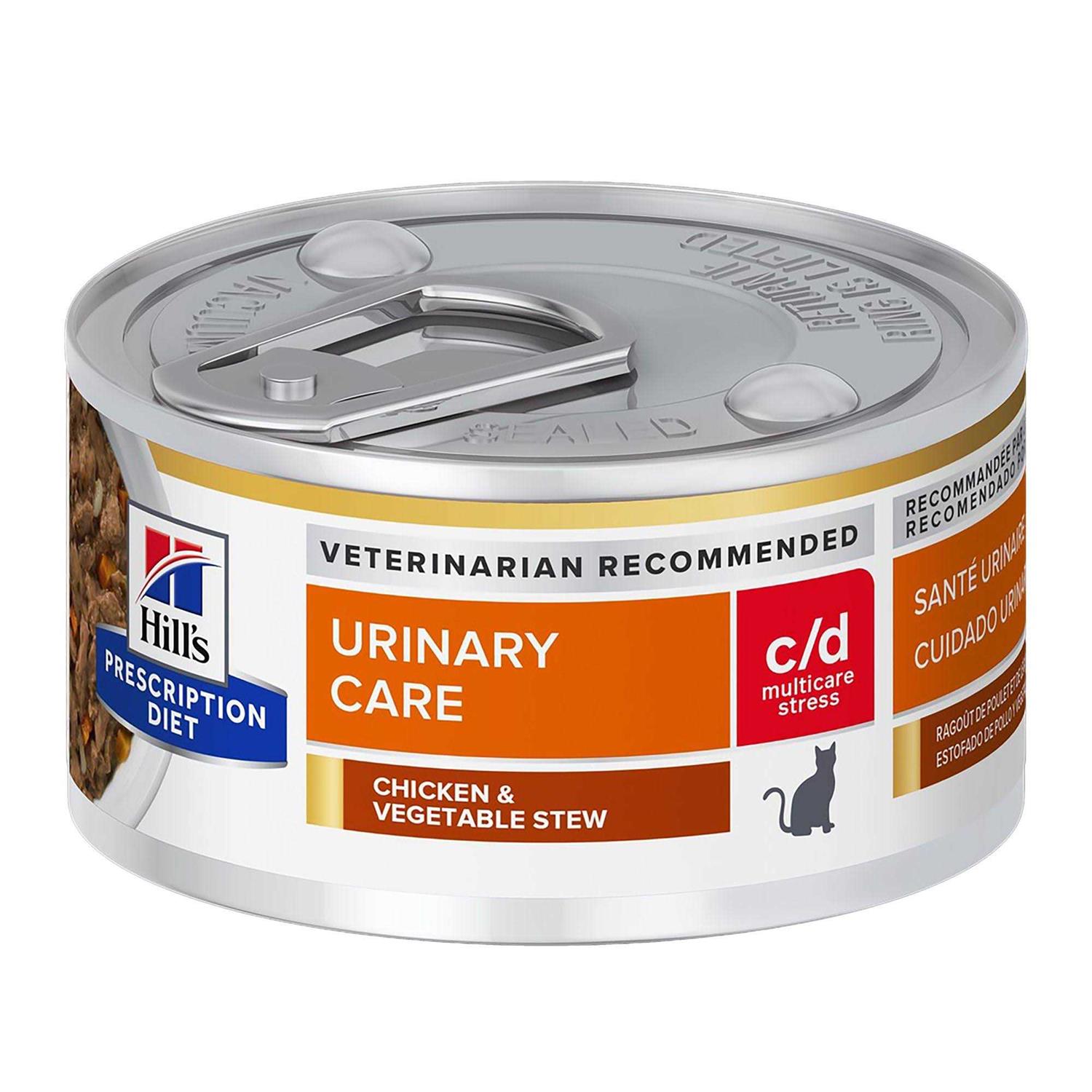 Hill’s Prescription Diet c/d Multicare Stress Urinary Care Chicken & Vegetable Stew Canned Cat Food - Healthber