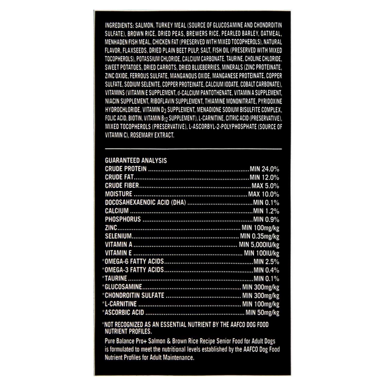 Pure Balance Pro+ Senior Salmon & Brown Rice Recipe Dry Dog Food - Healthber