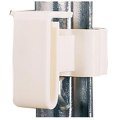 Studded T-Post Tape Insulator, White, 25 pk - Healthber