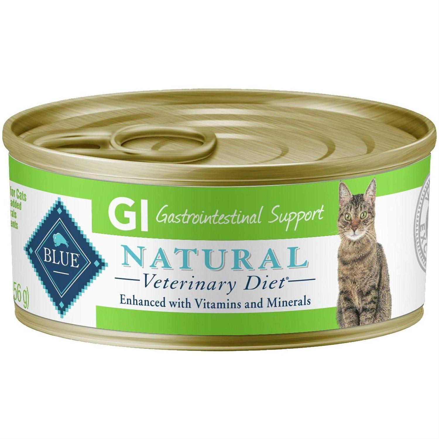 Blue Buffalo Natural Veterinary Diet Blue Natural Veterinary Diet Gi Gastrointestinal Support Canned Cat Food 24/5.5 oz - Healthber