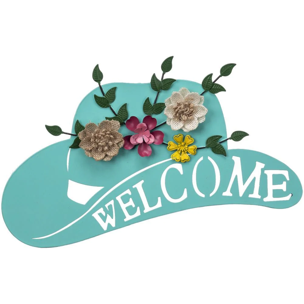 Welcome Cowboy Hat Wall Hanging - Healthber
