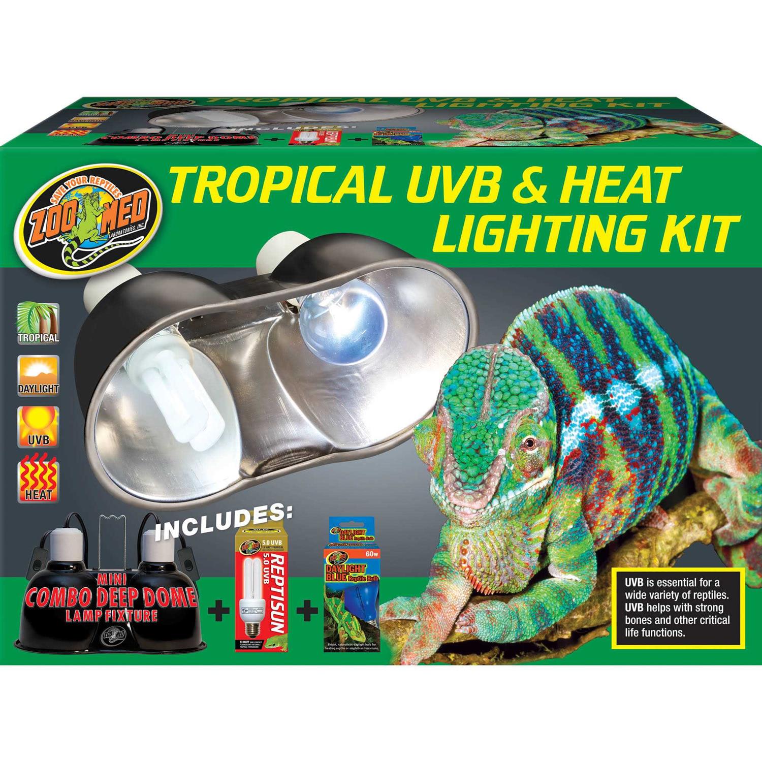 Zoo Med Tropical UVB Heat Lighting Kit - Healthber