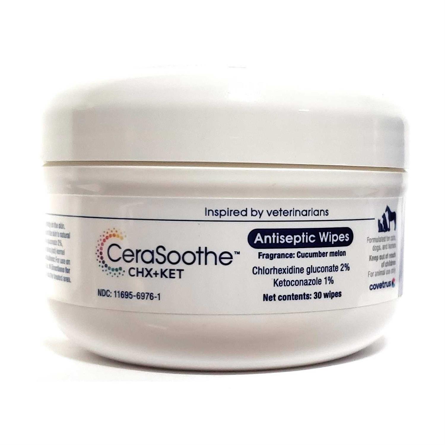 Covetrus CeraSoothe CHX+KET Wipes 30 ct - Healthber