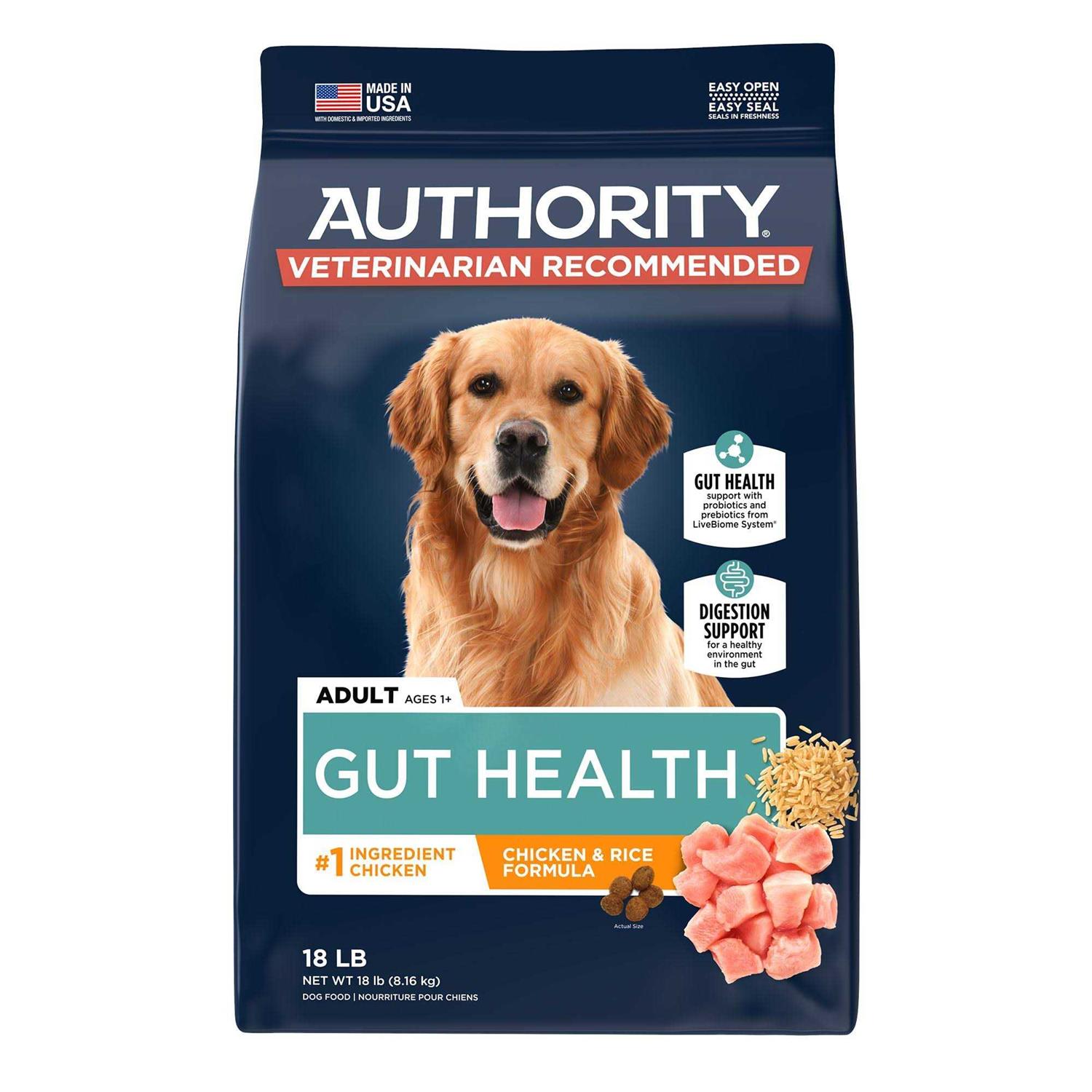 Authority Gut Health Adult Dry Dog Food - Healthber