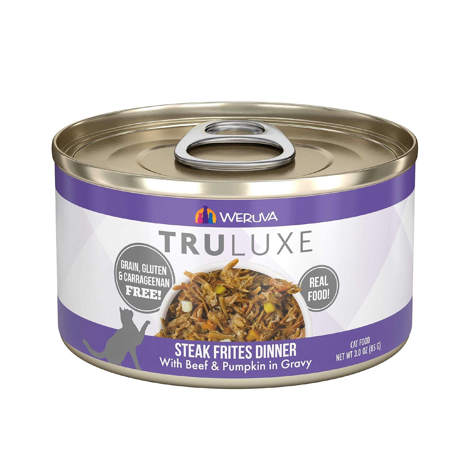 Weruva TruLuxe Steak Frites Beef & Pumpkin Canned Cat Food - Healthber