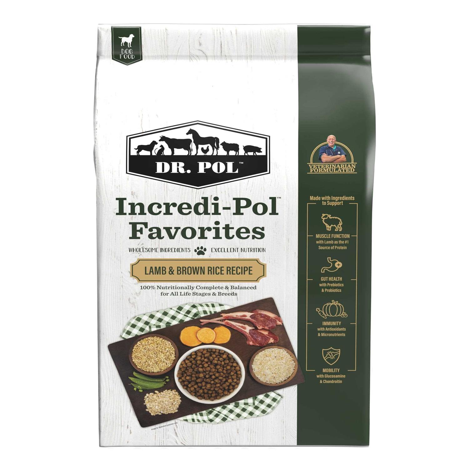 Dr. Pol Incredi-Pol Favorites Lamb & Brown Rice Dog Food - Healthber