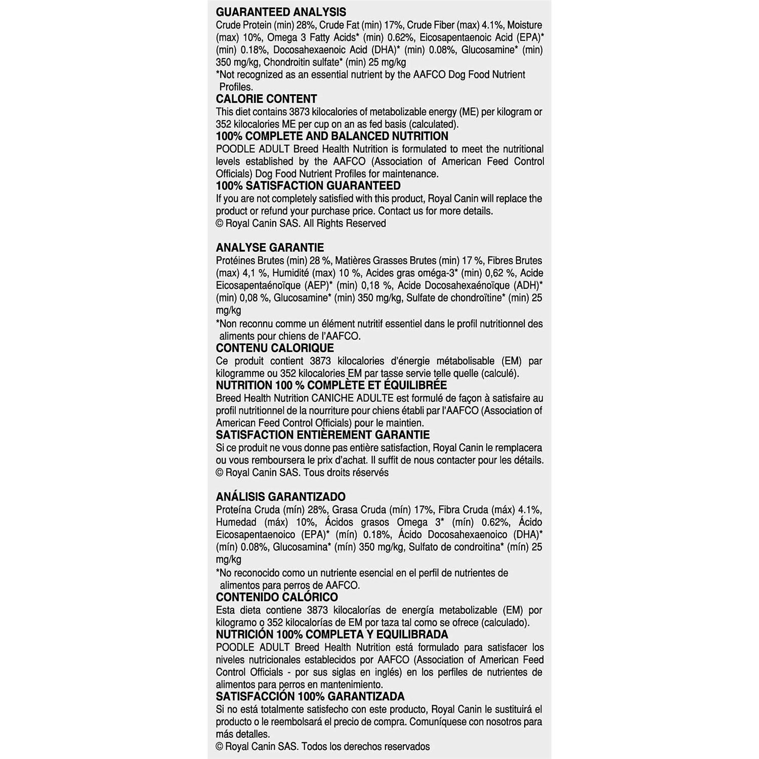 Royal Canin Poodle Adult Dry Dog Food - Healthber