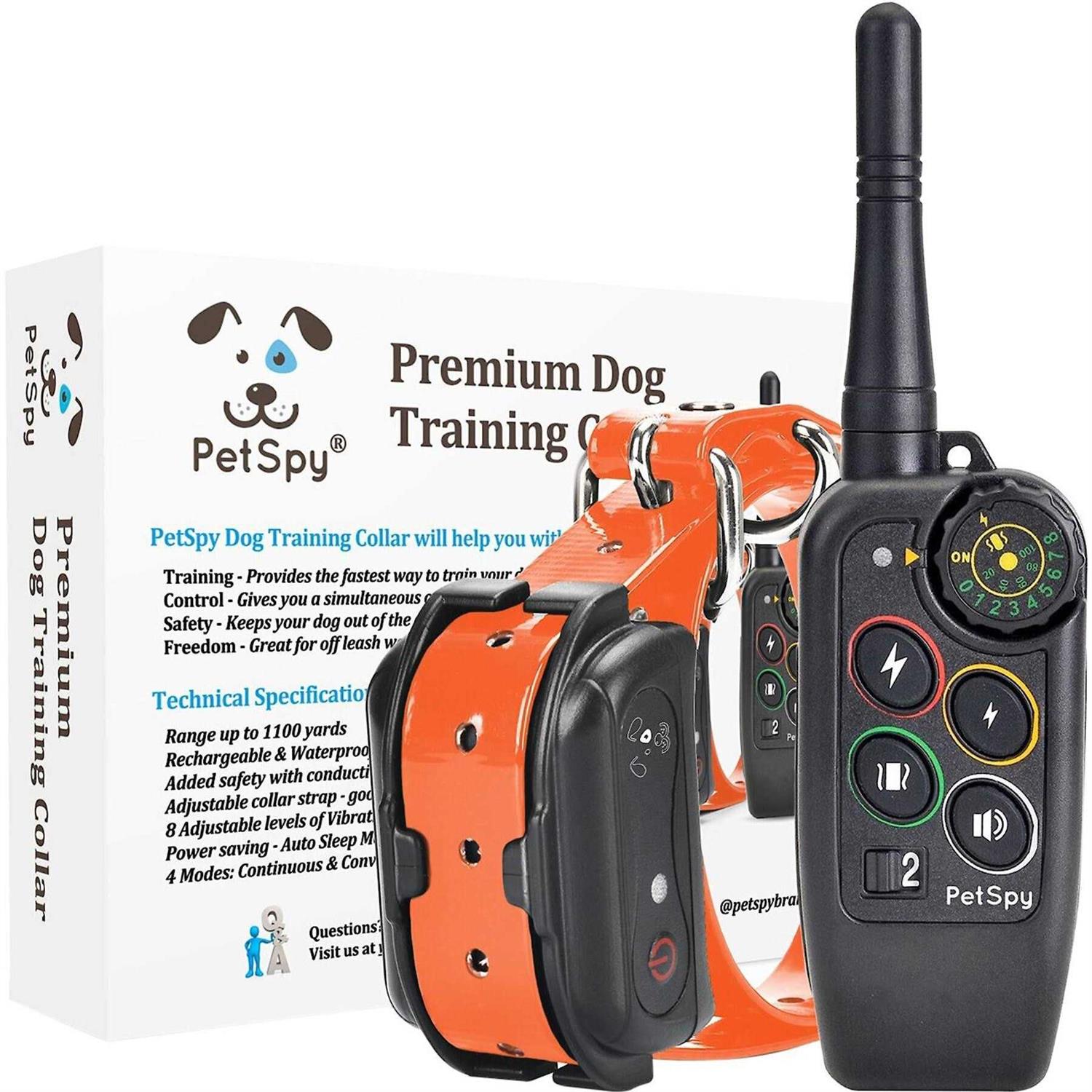 PetSpy Premium Dog Training Shock Collar for Dogs with Vibration Shock and Beep - Healthber
